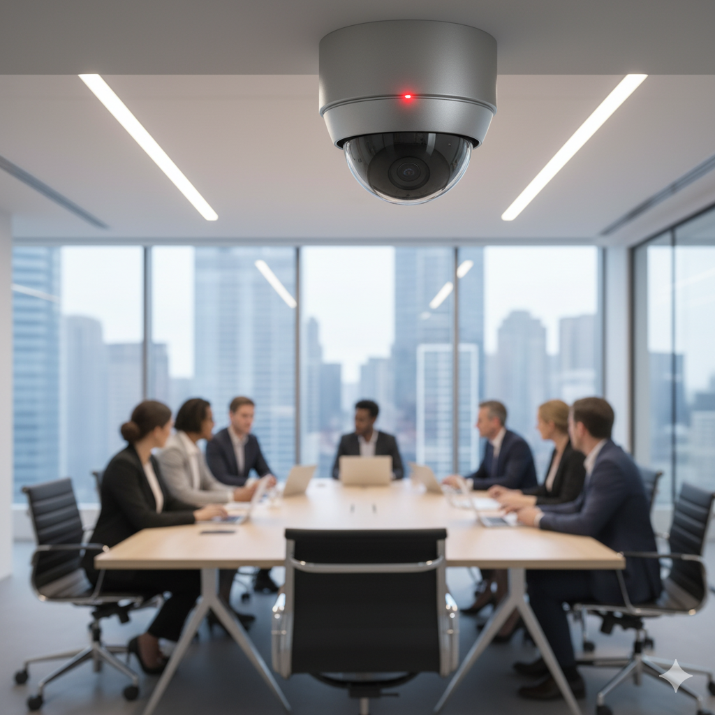 Cámara de seguridad en oficina